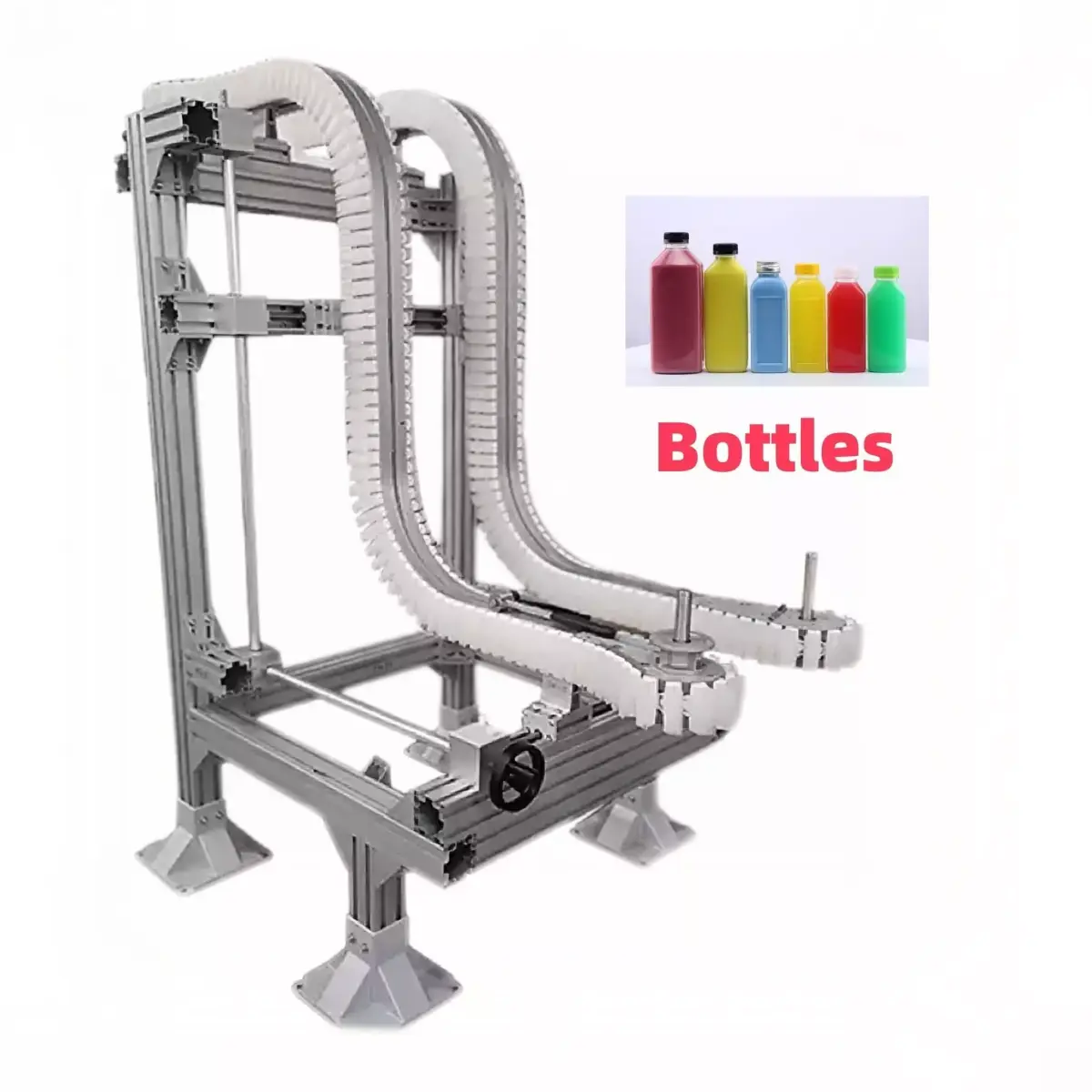 Side Grip Belt Conveyor for Bottle Transfer 3D model