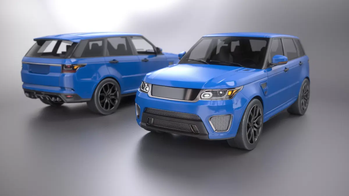Modern Luxury Sport SUV Gameready 4 LODs Unity UE Optimized Low-poly 3D model