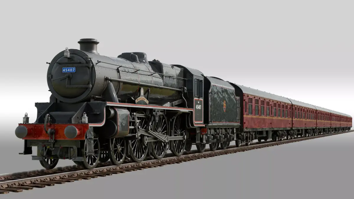 Jacobite Steam Train 3D model
