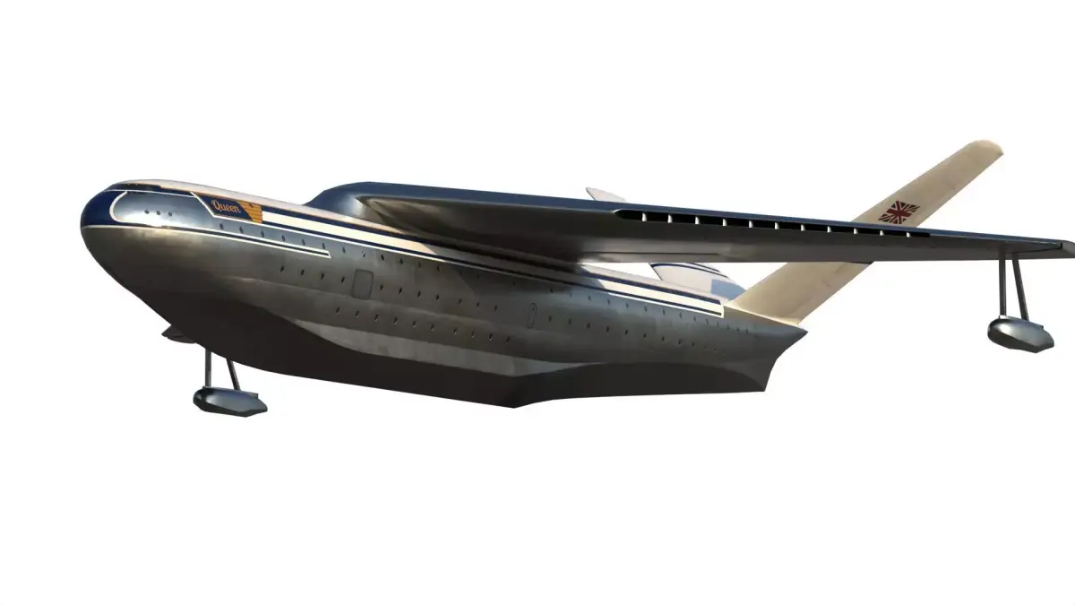 Saunders-Roe Queen Flying boat airliner 3D model