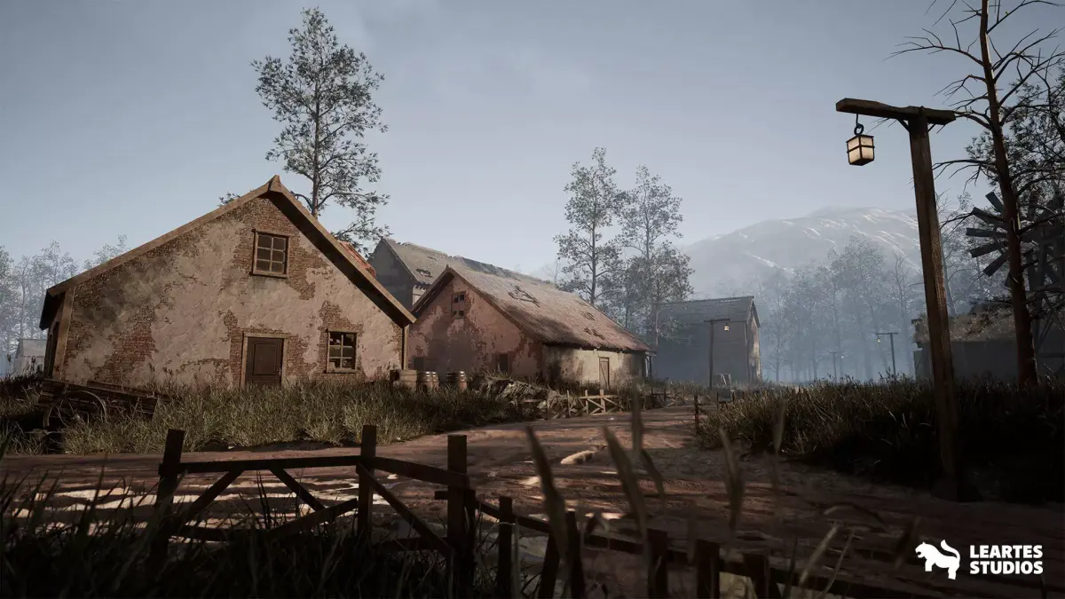 Abandoned Haunted Village Environment Low-poly 3D model