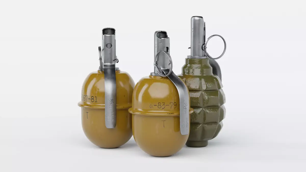 Grenade Pack - RGD-5 and F1 3D model