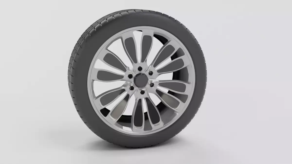 Luxury wheel Free low-poly 3D model
