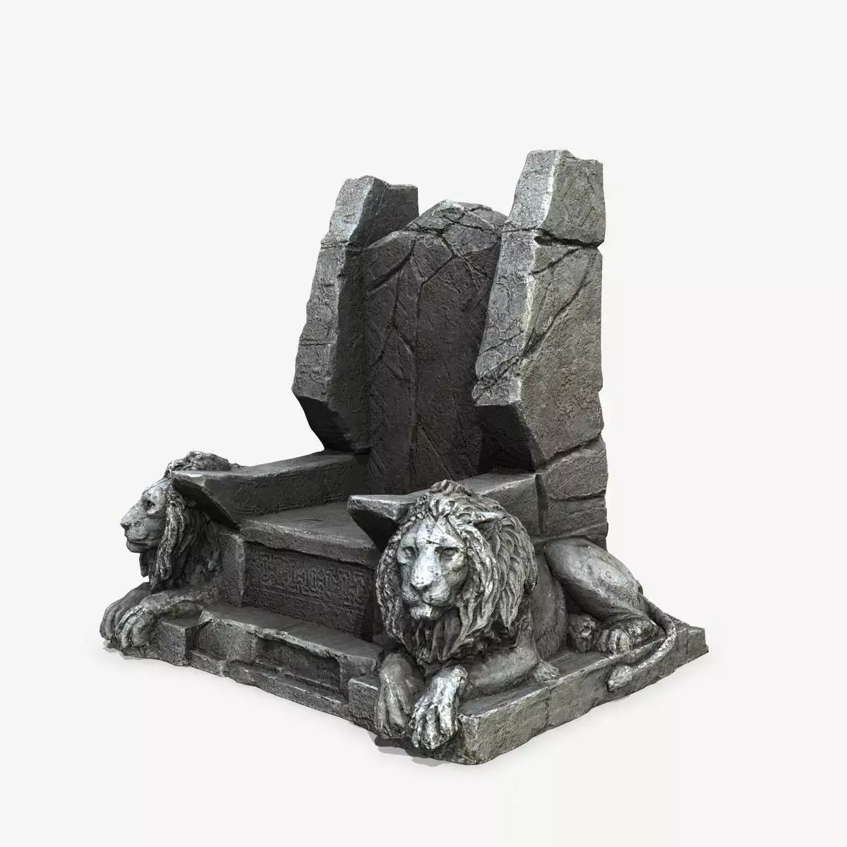 Lion Throne Low-poly 3D model shop