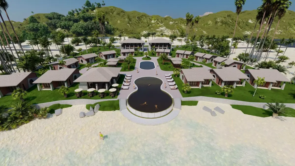 Hotel Beach 3D model order