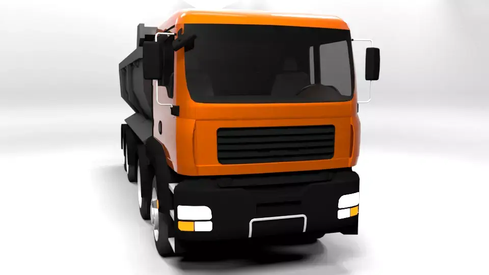 KIPPER TRUCK LOWPOLY Low-poly 3D model