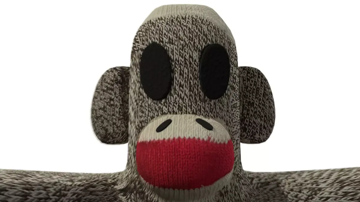 Sock Monkey Low-poly 3D model