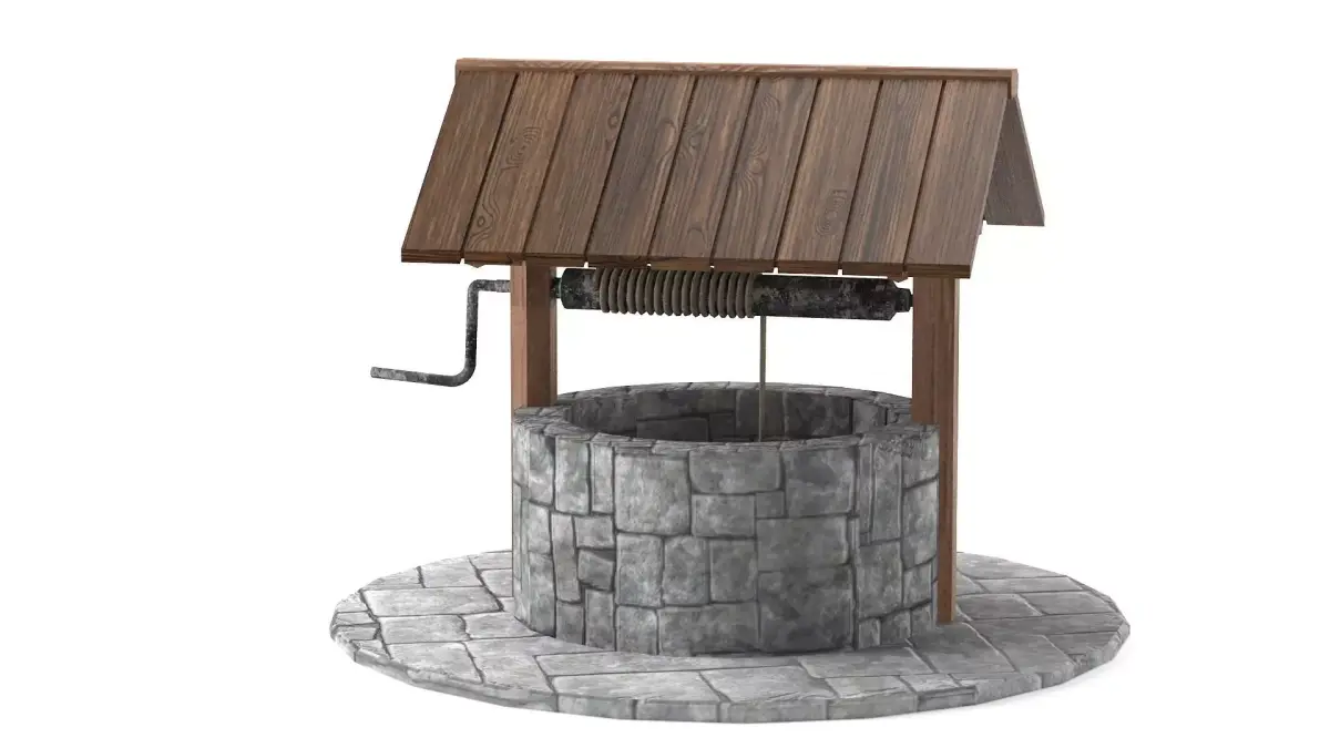 Water well ancient 3D model