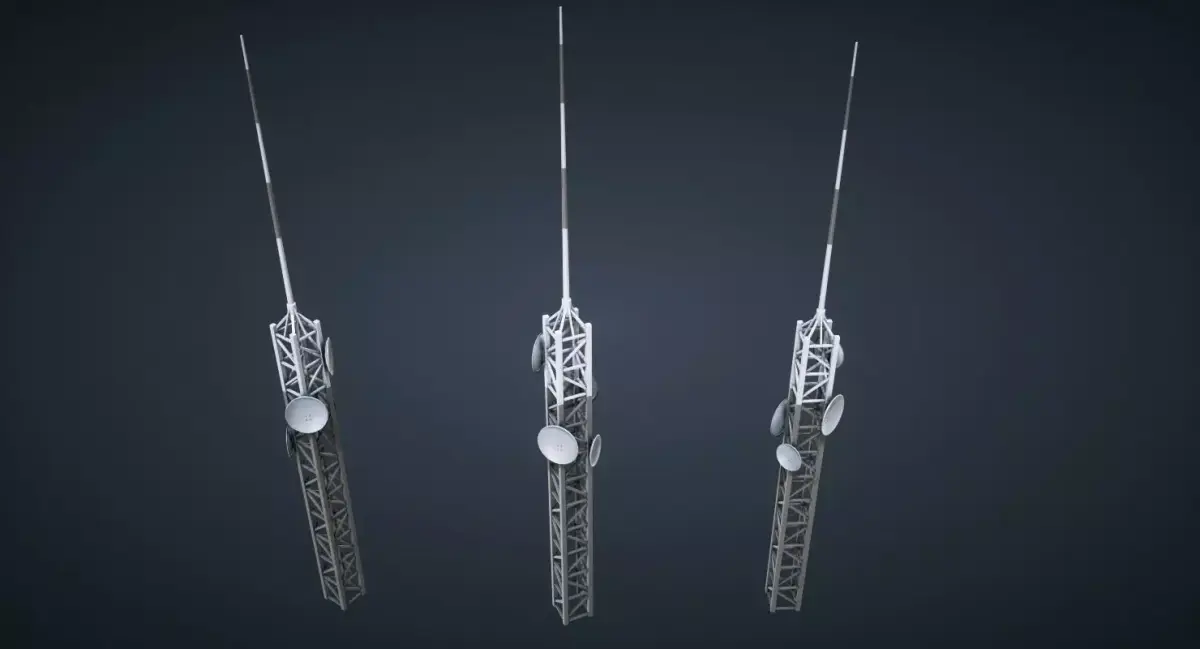 Mars KitBash - Antena Low-poly 3D model
