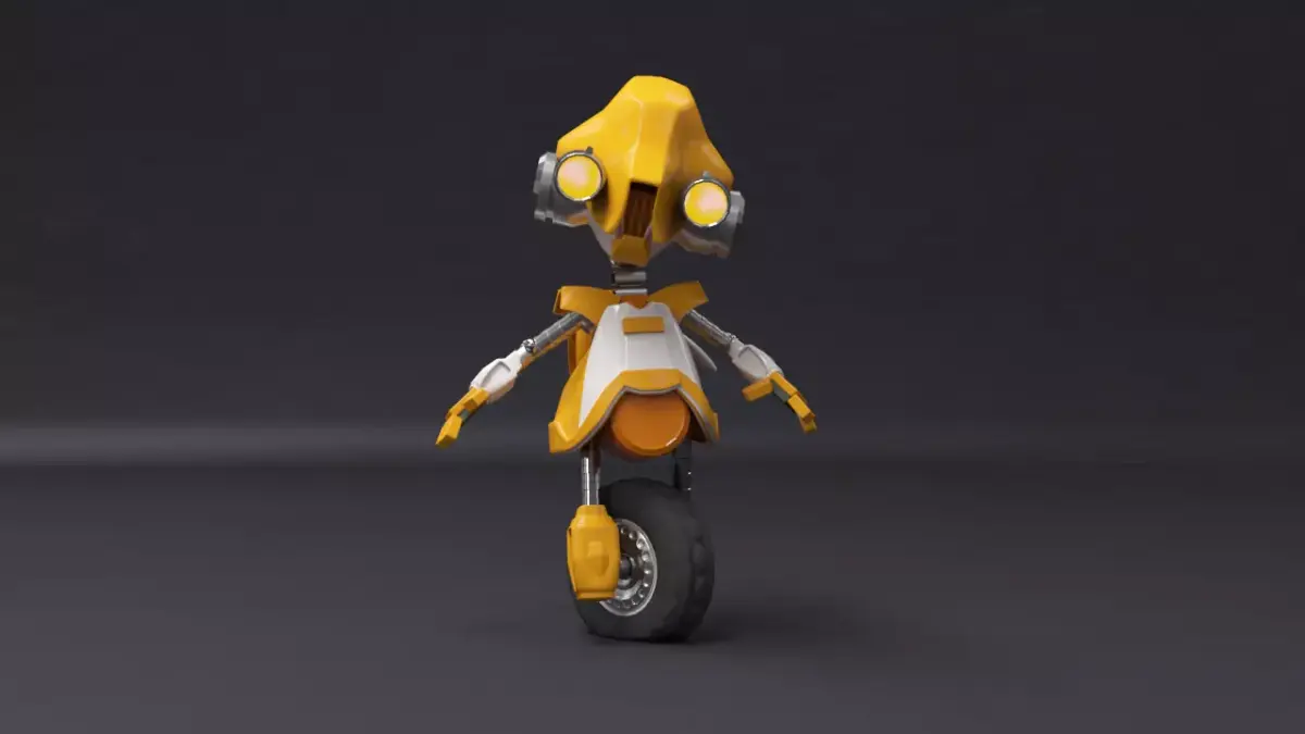 robot character rigged 3D model