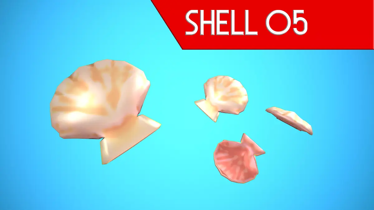 SHELL 05 CARTOON STYLIZED Low-poly 3D model