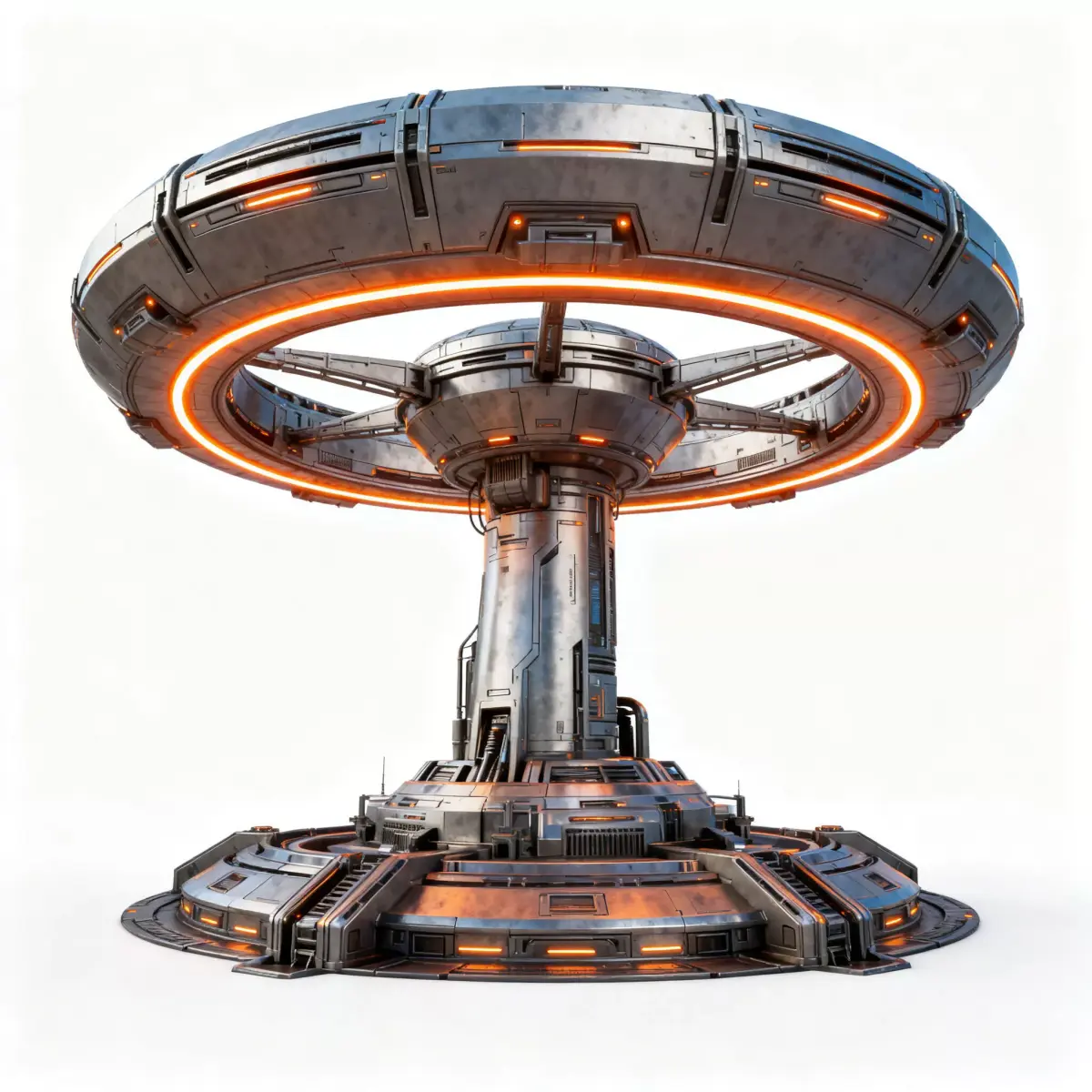 Sci-Fi Teleportation Platform 3D Model Low-poly 3D model