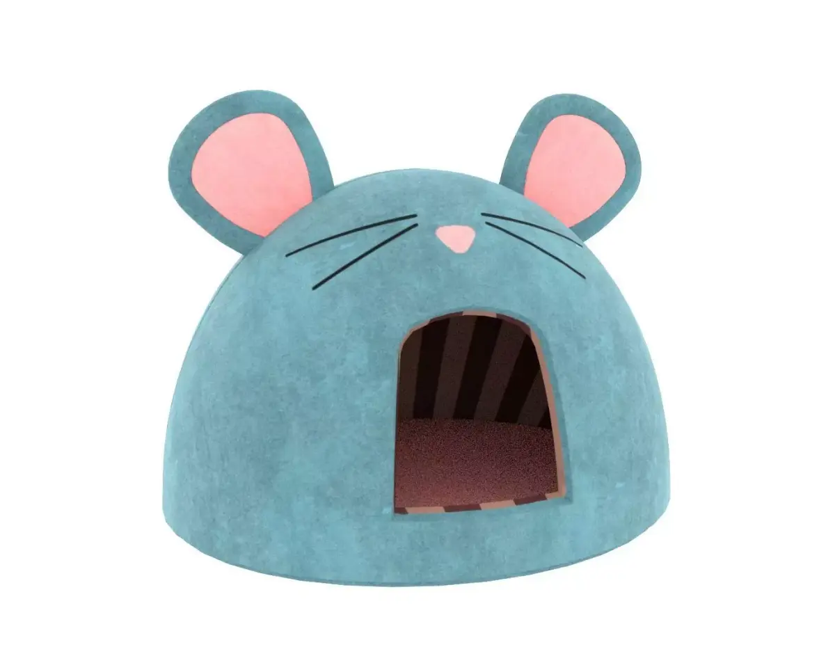 Mouse Meow Hut Cat Hut Cat Tent Lightblue 3D model