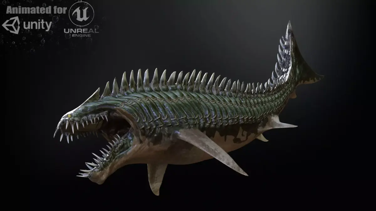 AlienShark 6 Low-poly 3D model