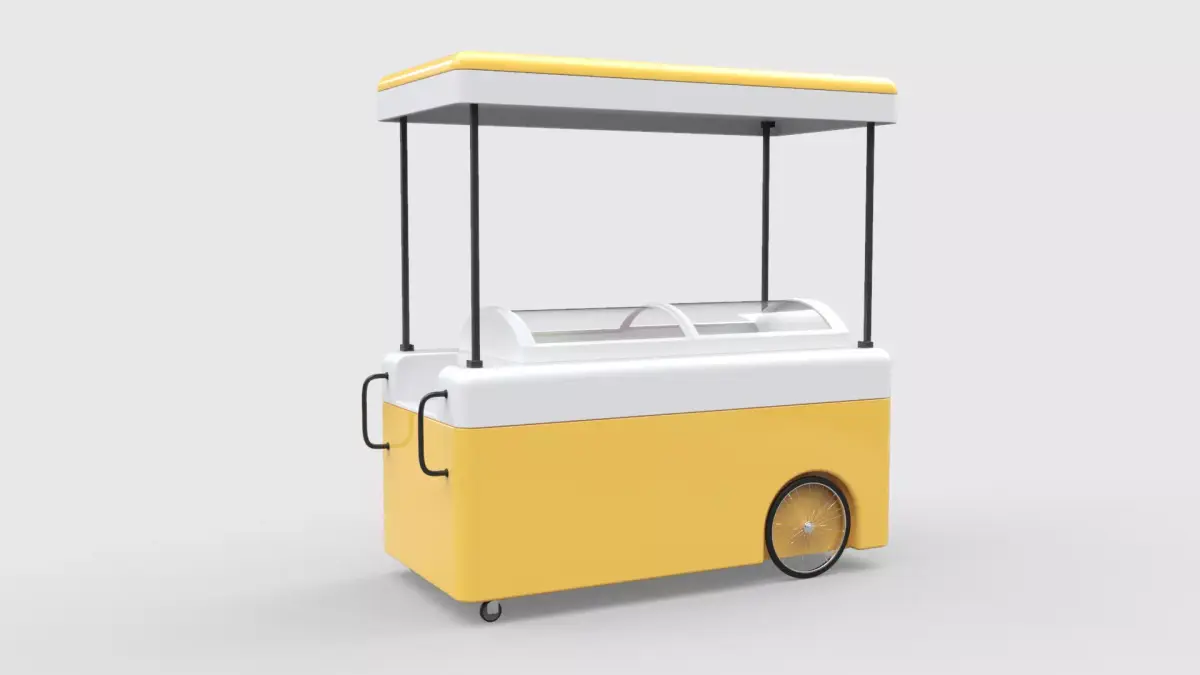 Gelato Push Cart 3D model