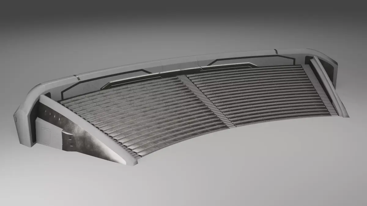 Amphitheatre radiator grille Low-poly 3D model