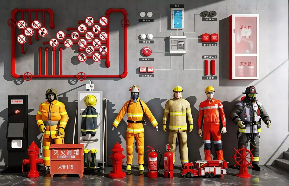 Fire Equipment Display 3D model