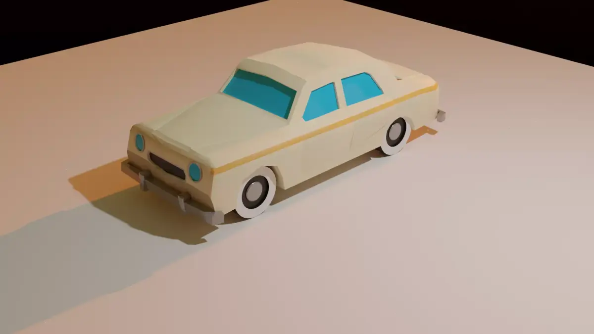 Peugeot 403 1960 low poly cartoon  Free 3D model