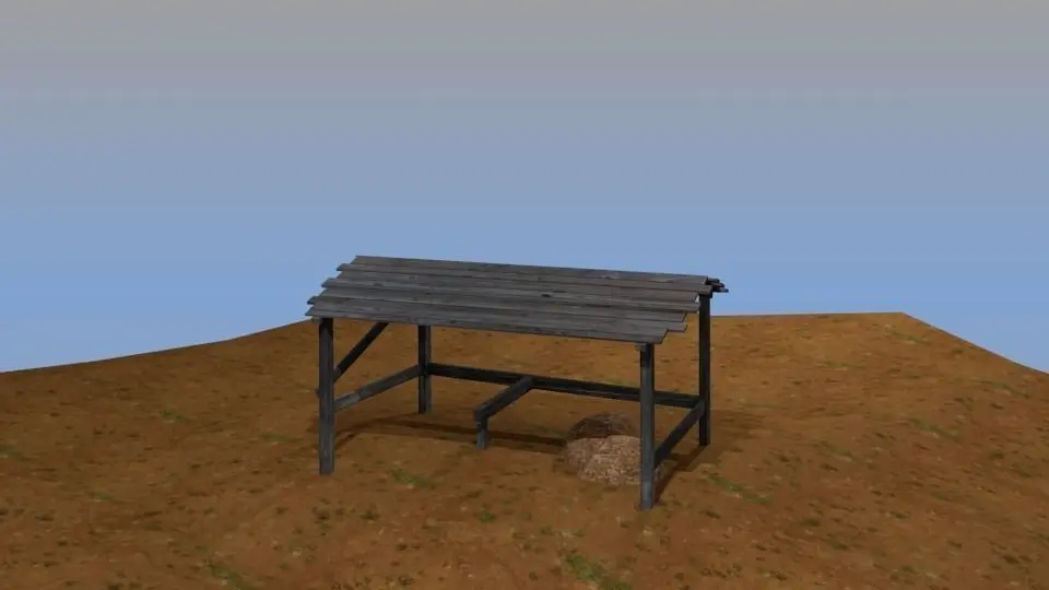 Wooden stable Free low-poly 3D model