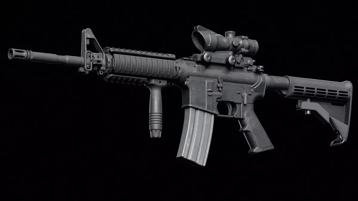 M4A1-ACOG Low-poly 3D model