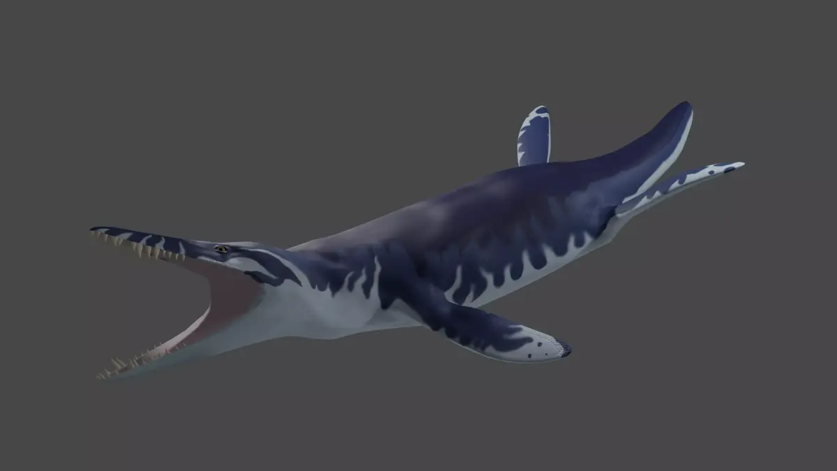 Pliosaur Low-poly 3D model