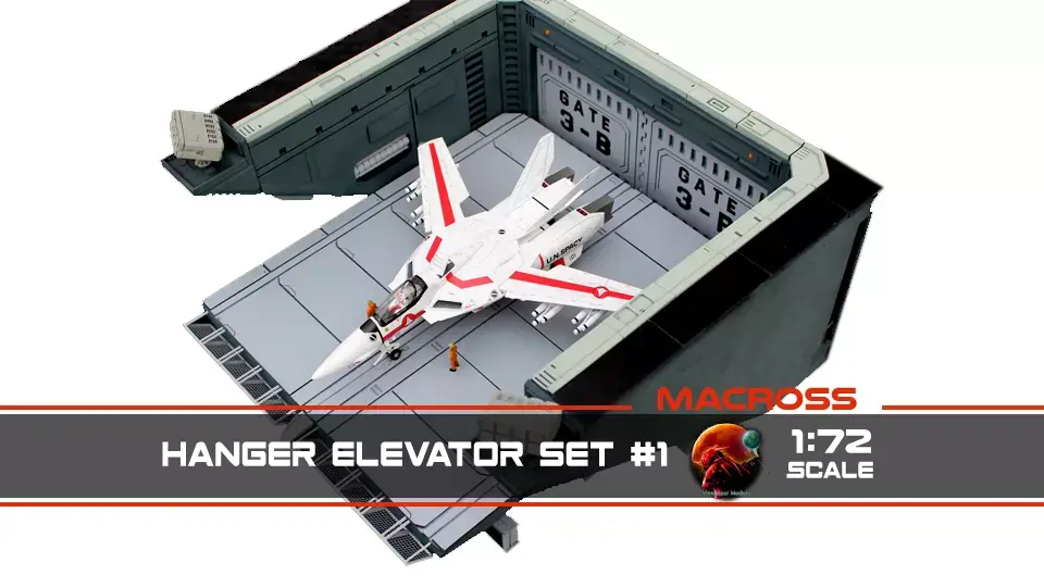 Set1 - Macross SDF-1 Prometheus Hangar elevator 1-72 scale 3D print model