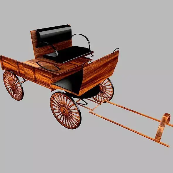 Horse carriage 3D model purchase
