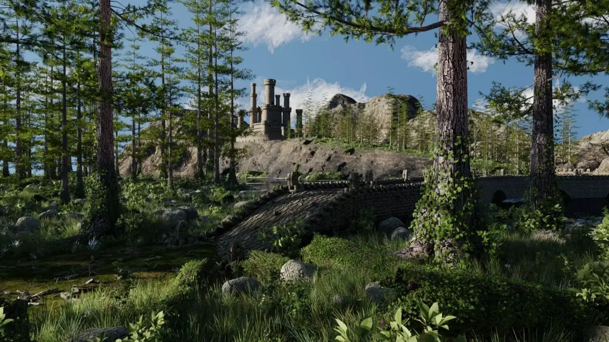 Path to Castle Scene 3D model