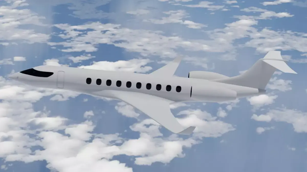 Generic Private jet Low-poly 3D model