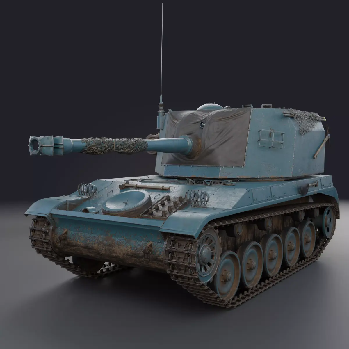 AMX-13 SPG PBR Model 3D model