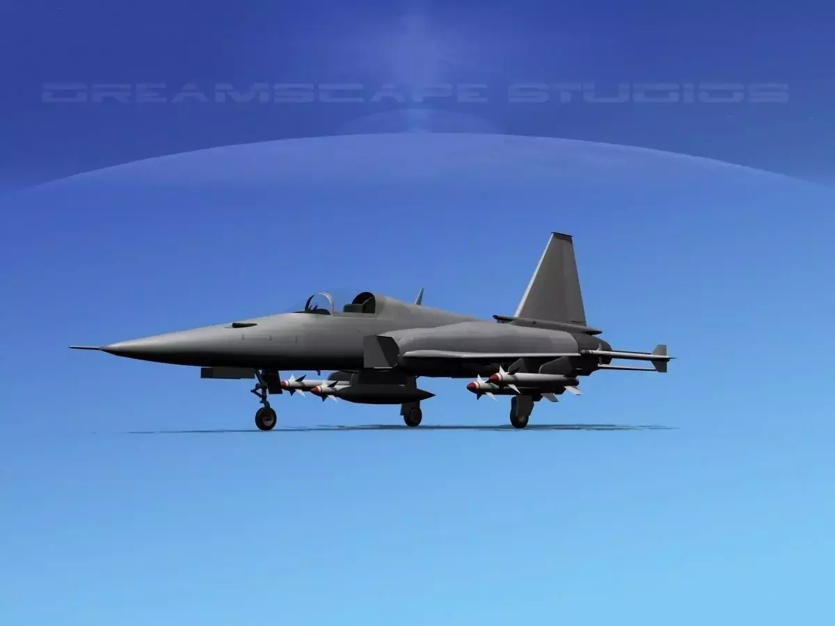 Northrop F-20 Tigershark Bare Metal 3D model