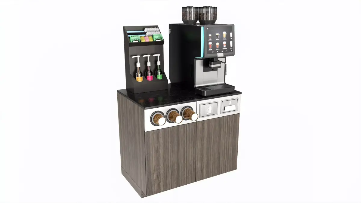 Coffee station bar cabinet furniture commercial industrial 02 3D model