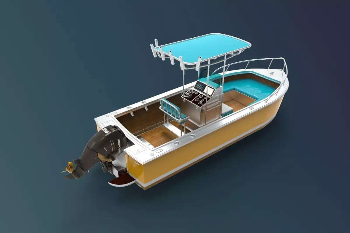 Boat luxury 1 3D model