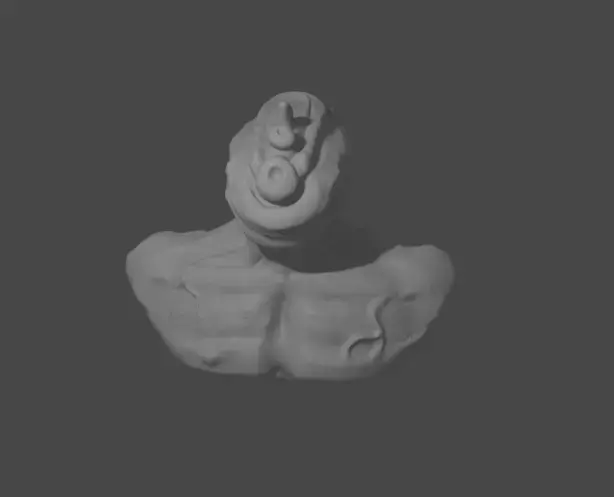 alien miniature bust for painting 3D print model
