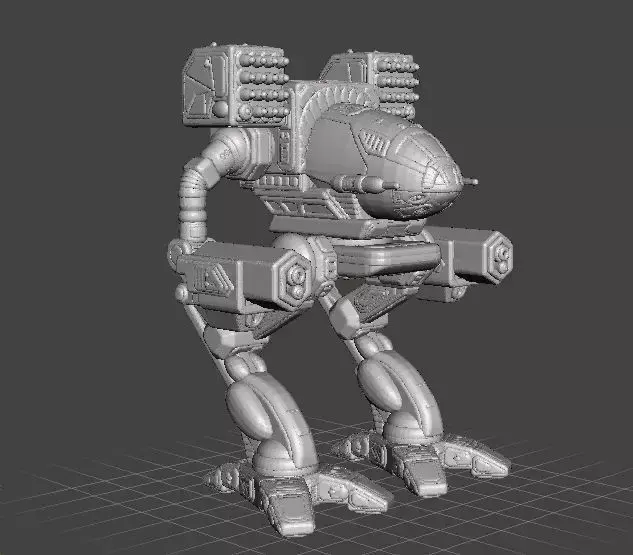 TIMBERWOLF MADCAT ROBOT WARRIOR MINIATURE MODEL FOR GAMES 3D print model