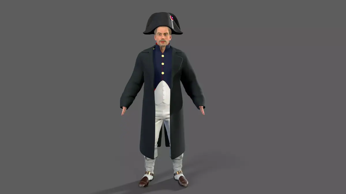 Napoleon Bonaparte Low-poly 3D model