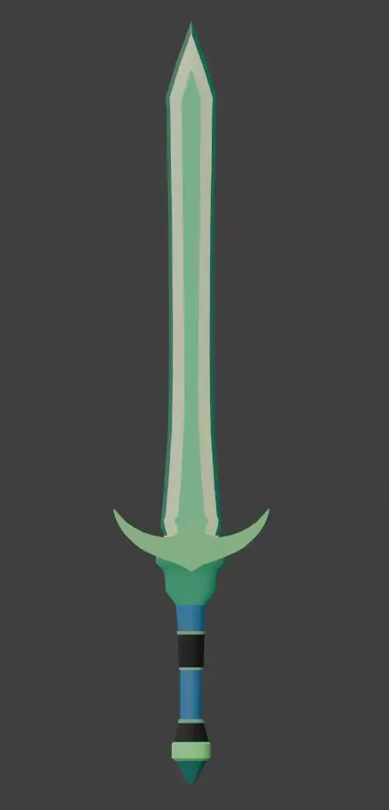 Terragrim - Short Sword - Low Poly Game Ready Low-poly 3D model