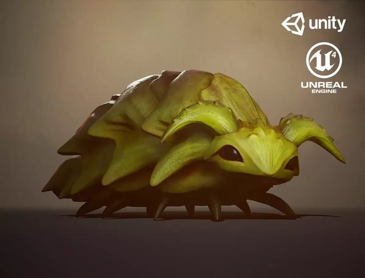 Fantasy beetle - Game Ready Low-poly 3D model Low-poly 3D model