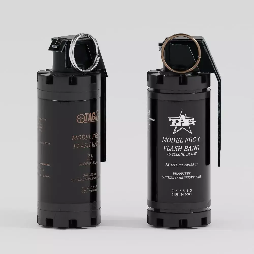 Flashbang-FBG6 two grenade Low-poly 3D model