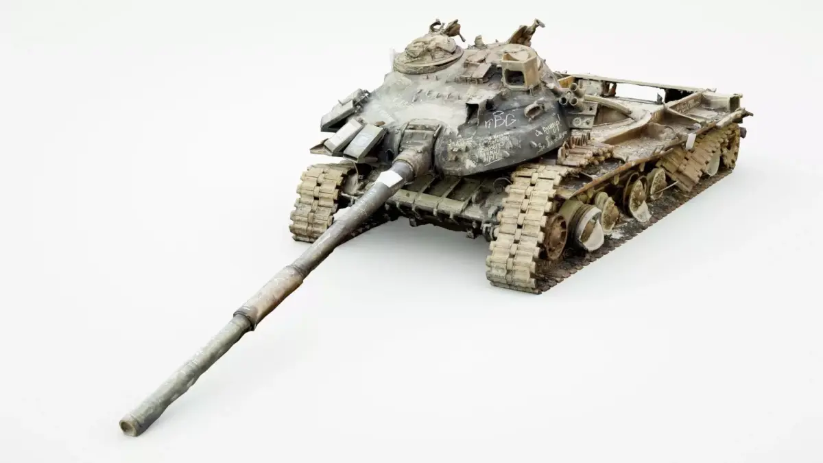 Russian T-72B3 tank destroyed by Ukrainian army  3D model purchase