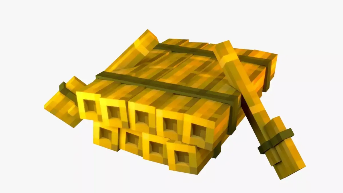 Minecraft Raft Rig Low-poly 3D model