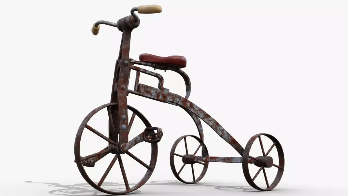 Old tricycle 3D model buy