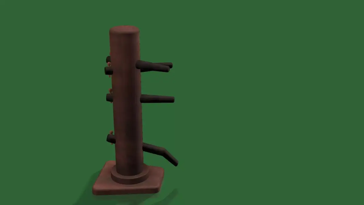 Dojo Diorama Wooden Fighting Man 3D print model
