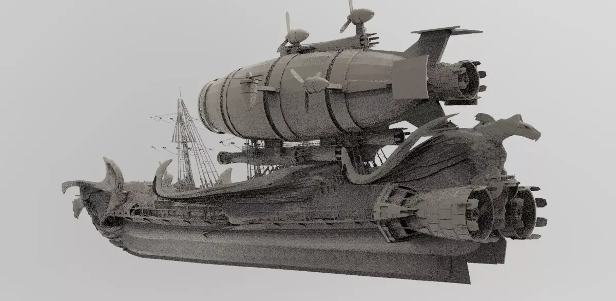 Deaths Airship 3D model