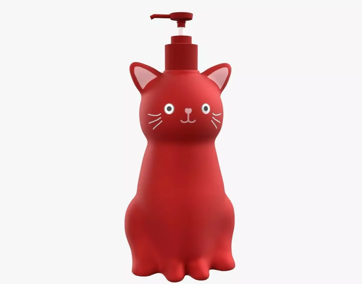 Cat Liquid Soap Dispenser Red Version Free 3D model