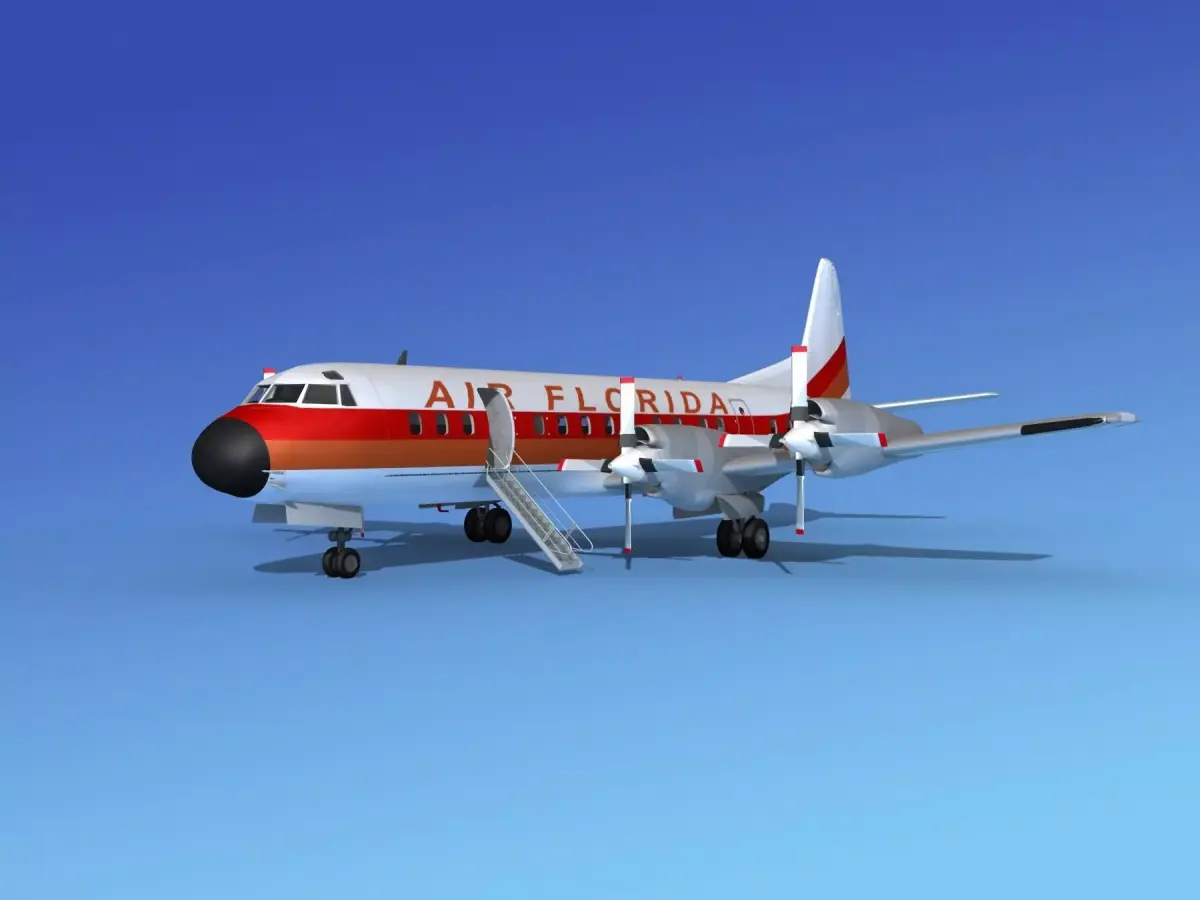 Lockheed L-188 Electra HP Air Florida 3D model