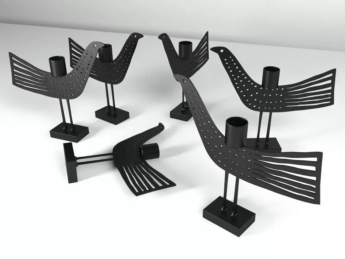 Dotbird bird candle holder 3D model