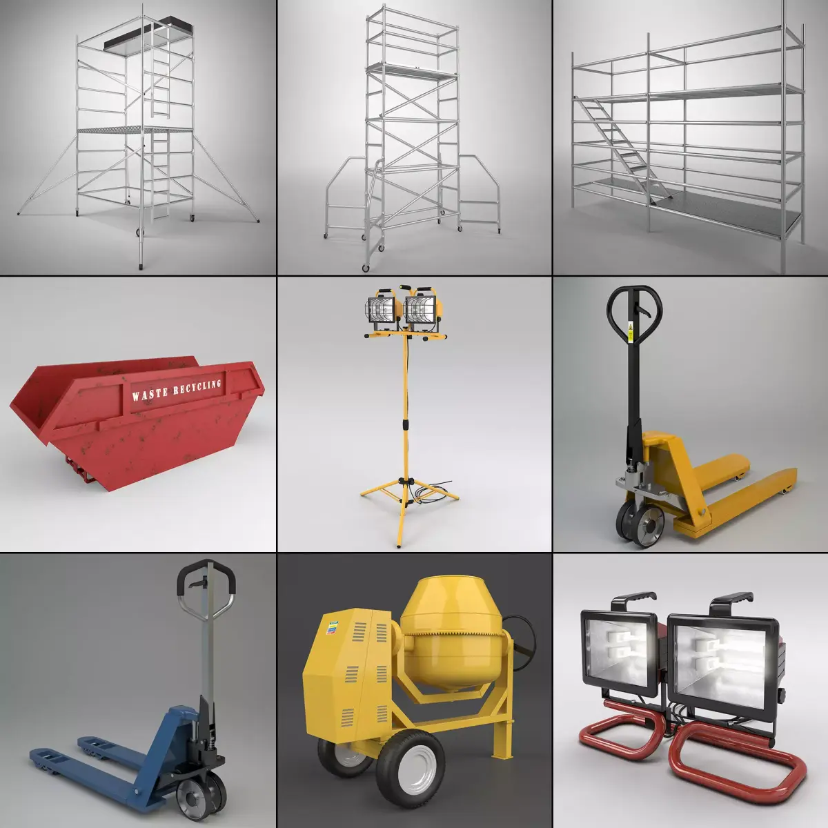 Industrial set 3D model