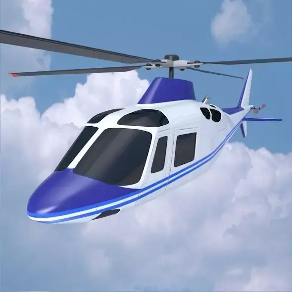 Agusta aw109 civilian helicopter 3D model
