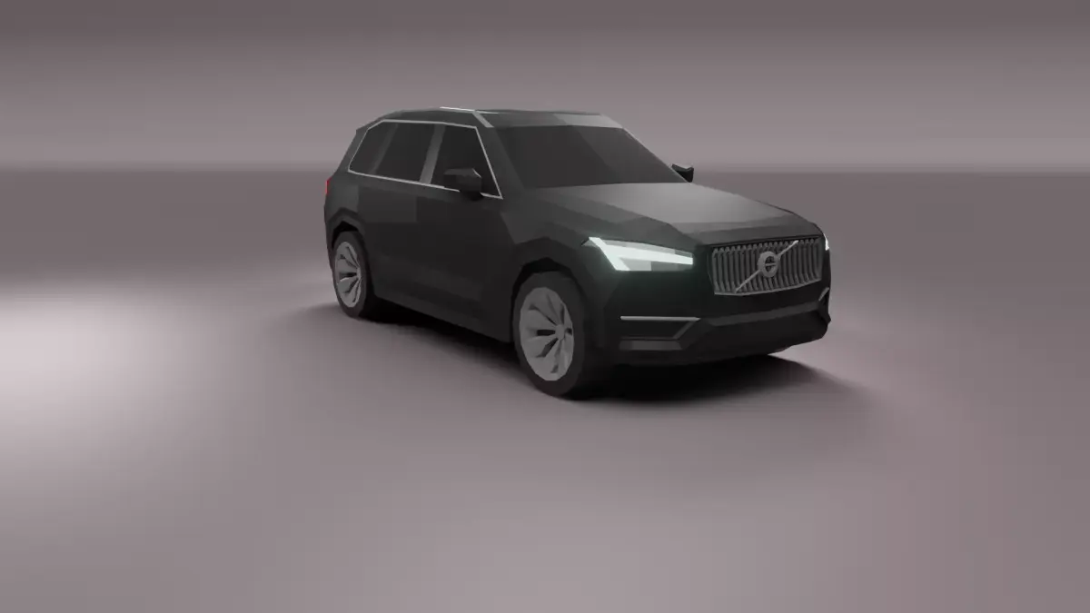 Volvo xc90 SUV low poly 3D model Low-poly 3D model